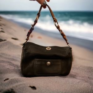 Coach Chelsea vintage blue leather shoulder bag